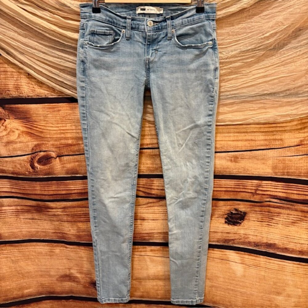 VINTAGE ~ LEVI WOMENS JEANS ~ 524‎ SKINNY ~ STRETCH ~ LIGHT WASH SIZE 5